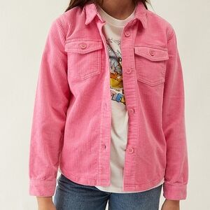PAC SUN Kids Pink Corduroy Shacket